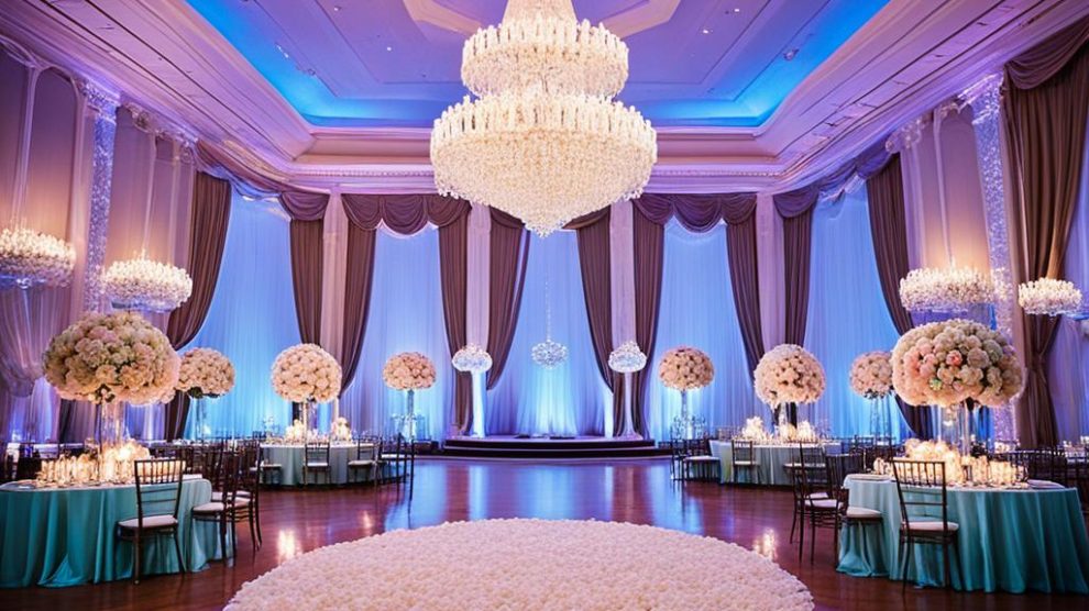 A Tale of Two Loves: Storytelling Through Ballroom Wedding Decor