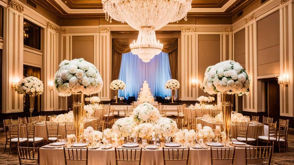 Golden Glamour: Incorporating Metallics into Your Ballroom Wedding Décor