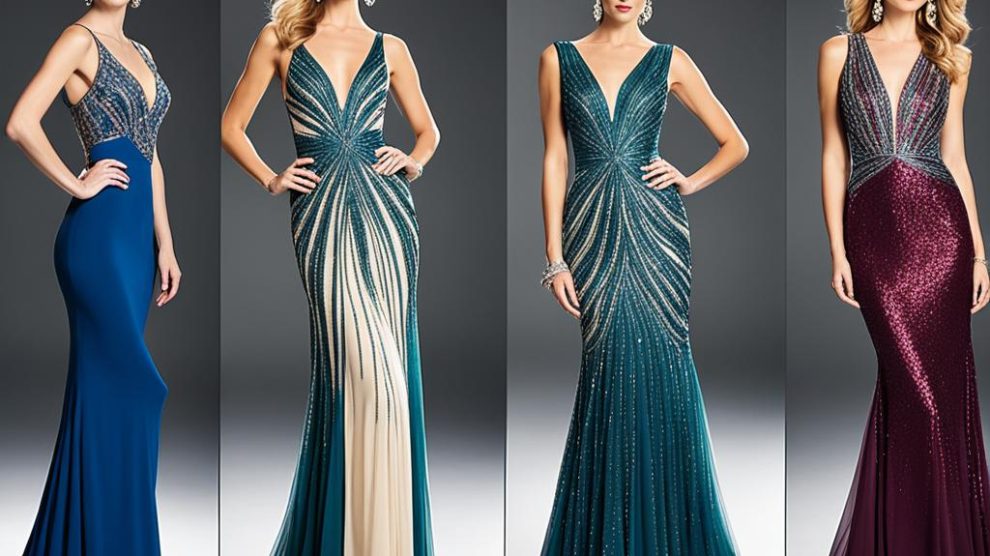 Silhouettes and Sparkles: Evening Wear for Ballroom Weddings